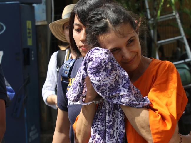 Sara Connor after a police re-enactment at the Jimbaran Home. Picture: Zul Edoardo