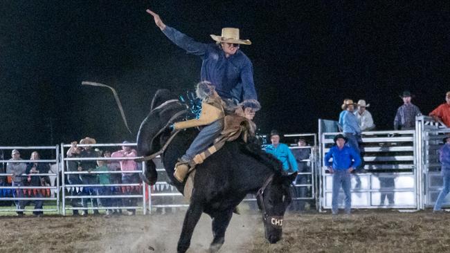 Nathan Ross at the Sarina 4B Rodeo, Sarina Showgrounds Saturday, April 15 2023. Picture: Michaela Harlow