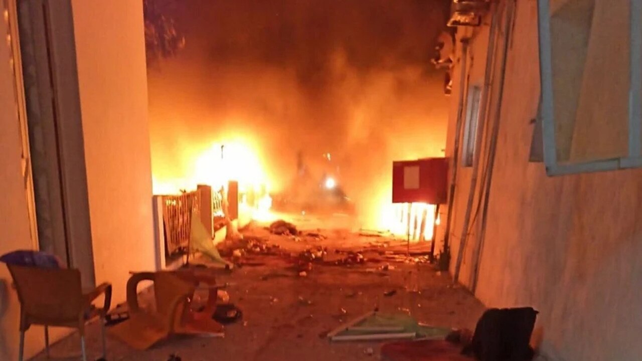 Social media vision shows fires inside the hospital. Picture: Supplied