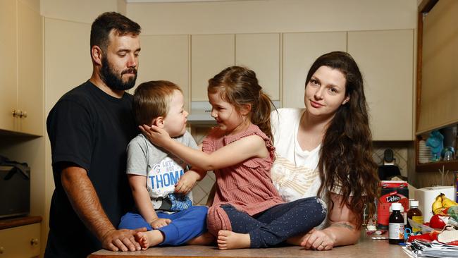 Central Coast mum Tash Bavester is speaking out about the “heartbreaking” impact of childcare fee increases. Picture: Richard Dobson