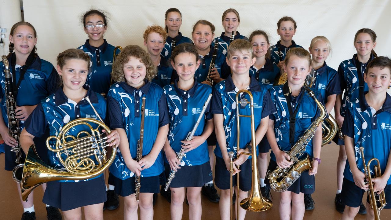 Cooloola Christian College Primary Concert Band at the Gympie Eisteddfod. July 31, 2023. Picture: Christine Schindler