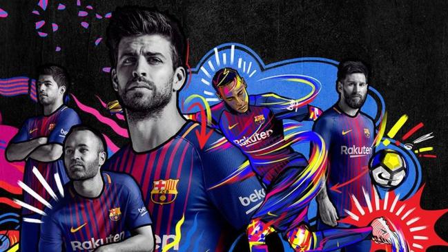 Barcelona reveal their kit for the 2017-18 season.