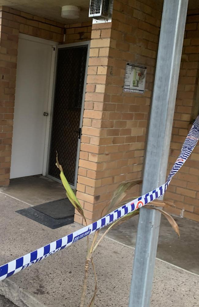 The unit block was declared a crime scene by police following the alleged stabbing. PHOTOS: Shelley Strachan