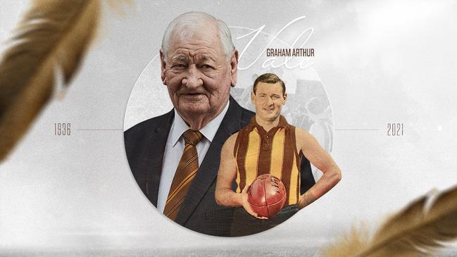 Late Hawthorn great Graham Arthur.