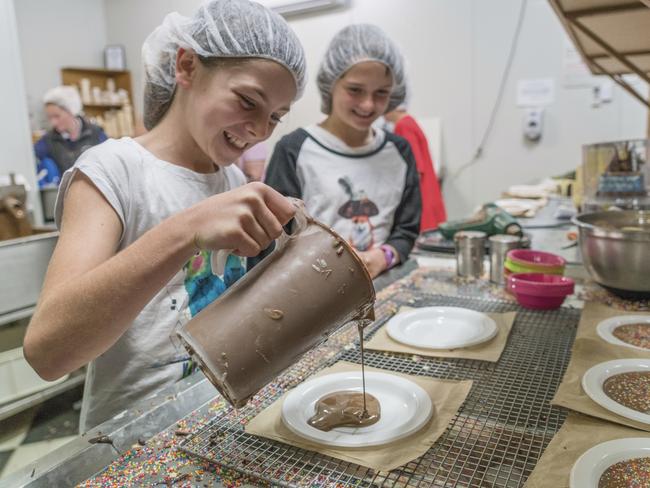 Visitors can get their hands sticky in a visit to the Junee Licorice and Chocolate Factory in the old railway town.