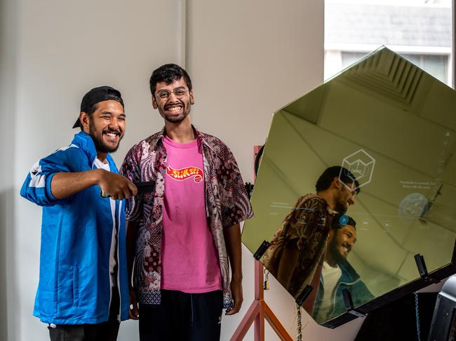 Artists and curators Ricky Tana and Kalanjay Dhir ... even digital natives grew tired of virtual exhibitions. Picture: Monique Harmer