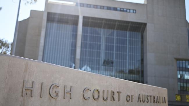 View of the High Court of Australia in Canberra, Wednesday, April 15, 2020. (AAP Image/Lukas Coch) NO ARCHIVING