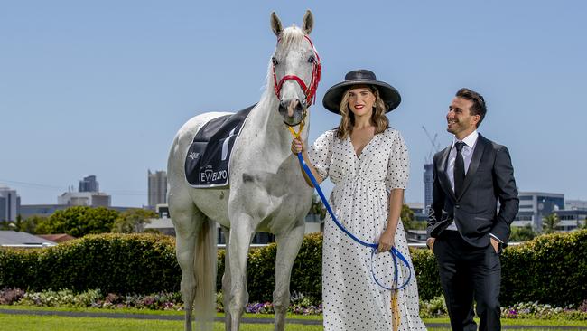 Sally Mallyon and Frank Paino are celebrating the spring racing carnival. Picture: Jerad Williams