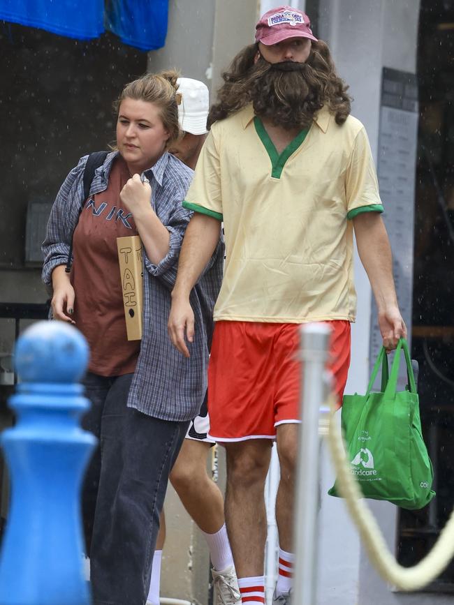 A partygoer dressed as Forrest Gump. Picture: Media Mode