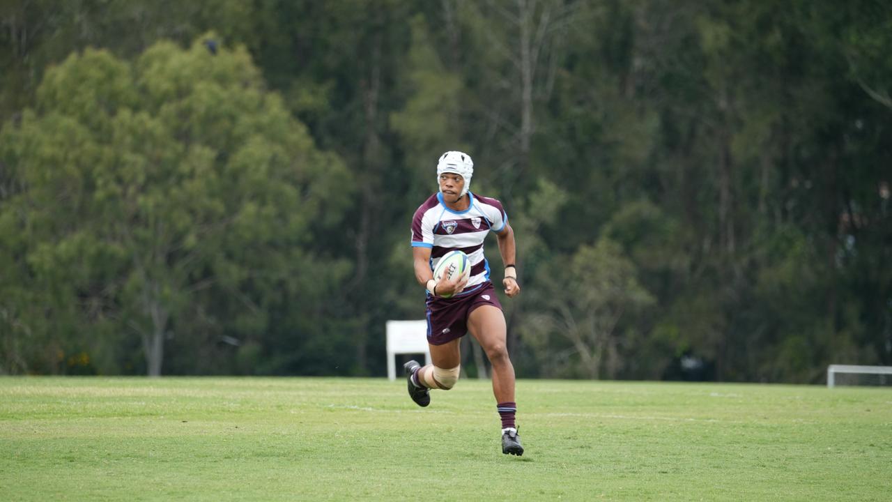 DJ Gray. TAS First XV rugby action between St Paul's and John Paul College.