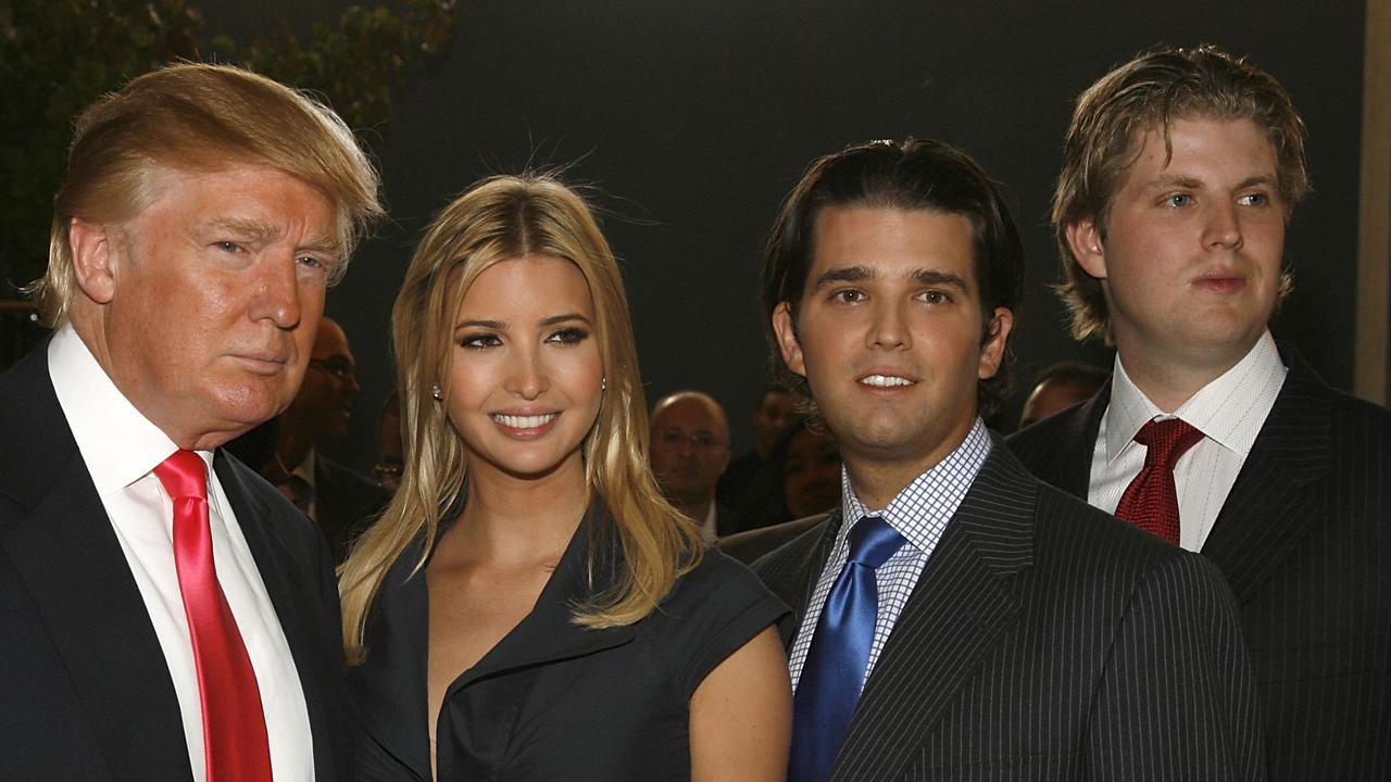 Donald, Ivanka, Don Jr and Eric Trump, pictured in 2007, are handling the situation in different ways. Picture: Mark Von Holden/WireImage