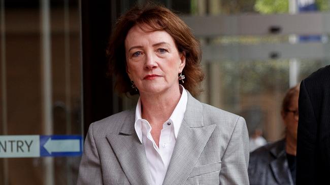 Ex Liberal staffer Fiona Brown leaves the Federal Court. Picture: Nikki Short