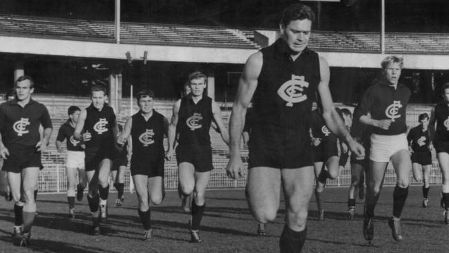 Ron Barassi played Australian Rules for Melbourne and later Carlton.