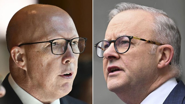 Peter Dutton. left, and Anthony Albanese. Pictures: News Corp