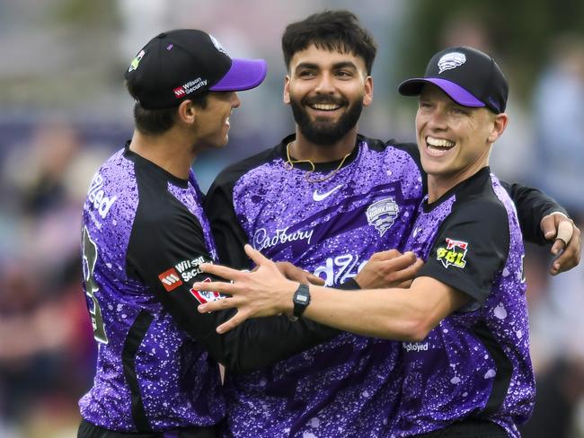 Nikhil Chaudhary has been a huge find for Hobart and SuperCoaches. Picture: Simon Sturzaker/Getty Images