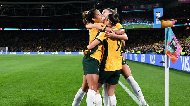 The Matildas will now play the winner of France and Morocco on Saturday in Brisbane. Picture: Steven Markham/Icon Sportswire via Getty Images