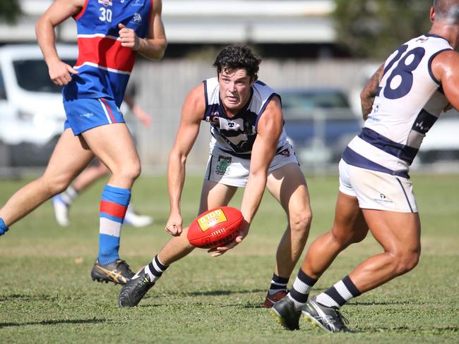 Jack Antonio in the AFL Cairns seniors match between Centrals Trinity Beach Bulldogs and Port Douglas Crocs, held at Crathern Park, Trinity Beach. Picture: Brendan Radke