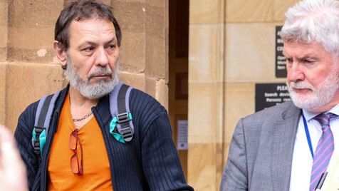 Sidorchyk outside court with his lawyer Tony Kerin. Picture: Russell Millard