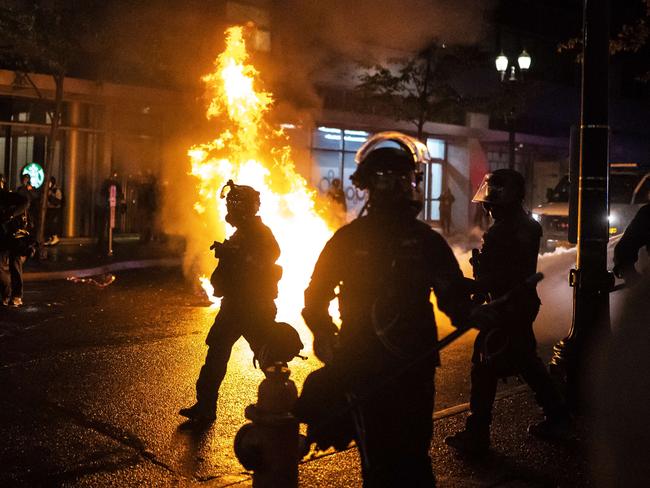 Violent protests erupted across the nation in September 2020 following the results of a grand jury investigation into the police shooting death of Breonna Taylor. Picture: Nathan Howard/Getty Images/AFP