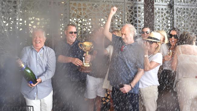 Twilight Payment owners Gerry Ryan, Nick Williams, Michael Gudinski and wife Sue Gudinski at The Prince of Wales. Picture: Josie Hayden