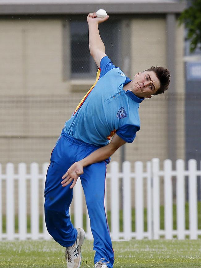 Blake Cattle is developing into a fine spin bowler. Picture: John Appleyard