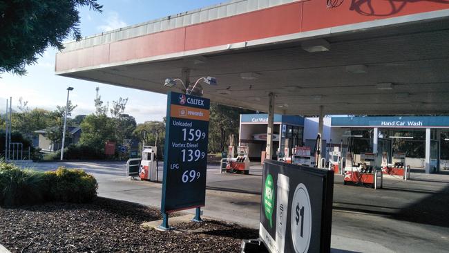 Drivers were still being slugged $1.59 at Caltex on Mt Dandenong Rd in Ringwood on Friday.