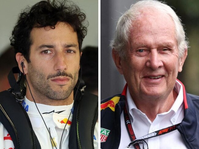 Helmut Marko and Daniel Ricciardo.