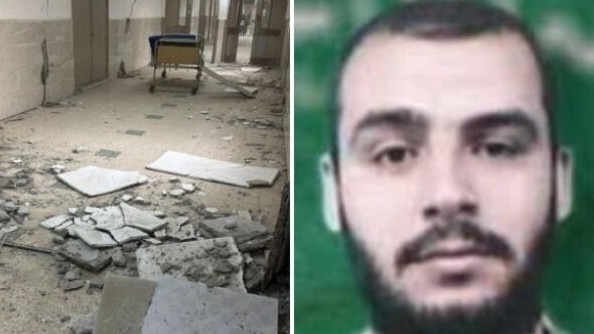 Mohammed Sinwar was thought to be in a tunnel network under the European Hospital in Khan Younis. Picture; Channel 12.