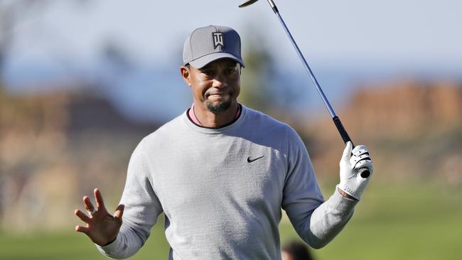 Tiger Woods during last year’s Farmers Insurance Open golf tournament at Torrey Pines.