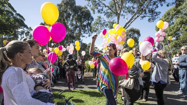 Sanaya was honoured at Olympic Park, where her body was found. Picture: Sarah Matray