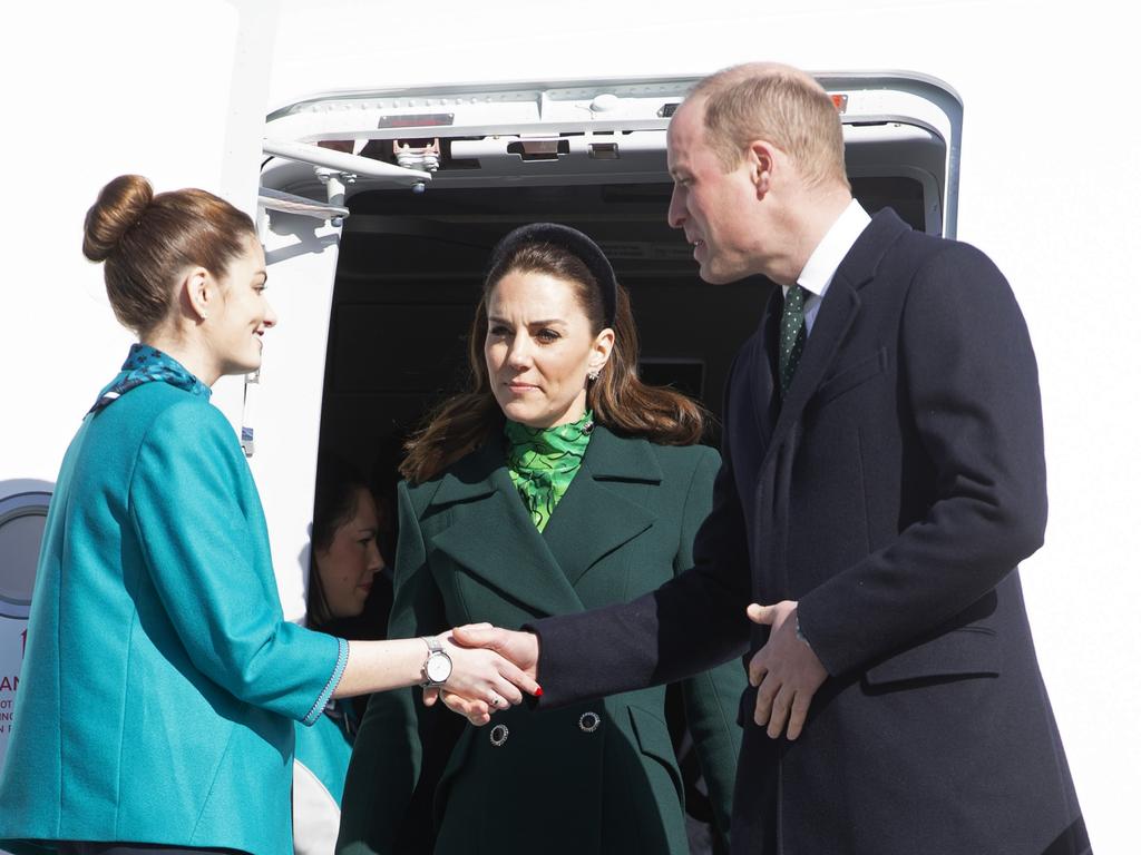 The couple haven’t shied away from shaking hands on their Irish tour. Picture: Getty Images