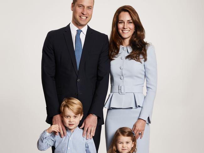 Prince William, Kate Middleton, Prince George and Princess Charlotte are expecting a new addition to the family any day now. Picture: AFP