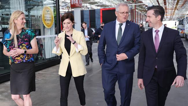 Dr Rachel Swift (left) is the Liberal Party’s candidate for Boothby after Nicolle Flint retires from parliament. Picture: NCA NewsWire / David Mariuz