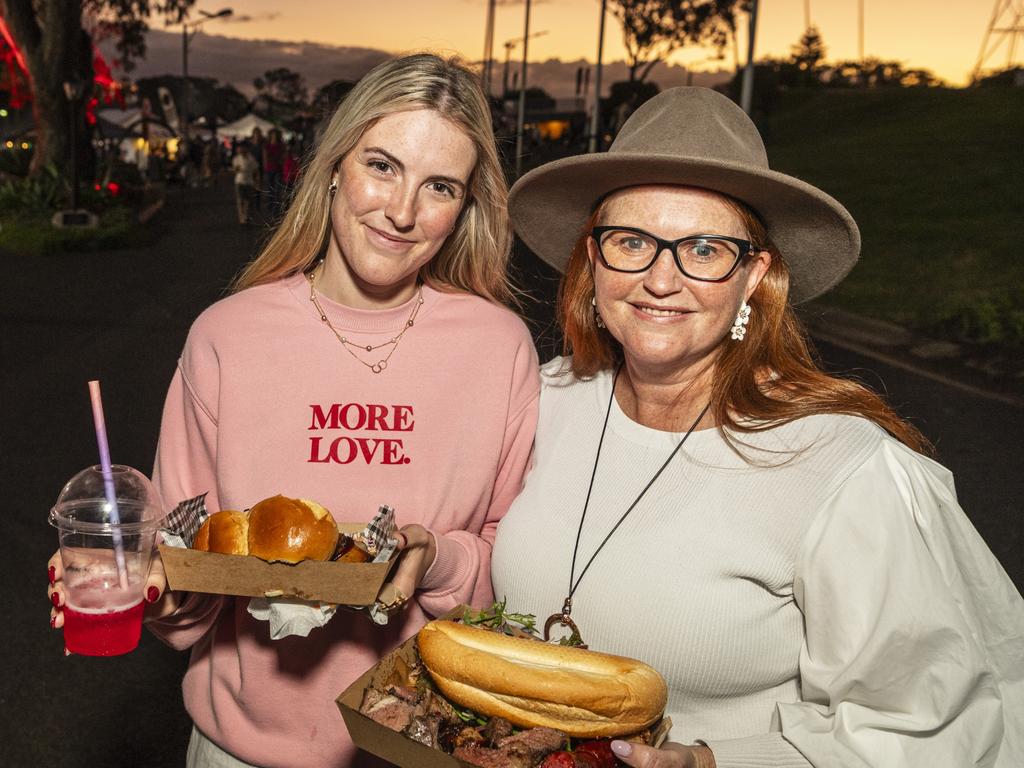 Bronte (left) and Kirsty Gillett at Meatstock - Music, Barbecue and Camping Festival at Toowoomba Showgrounds, Saturday, March 9, 2024. Picture: Kevin Farmer