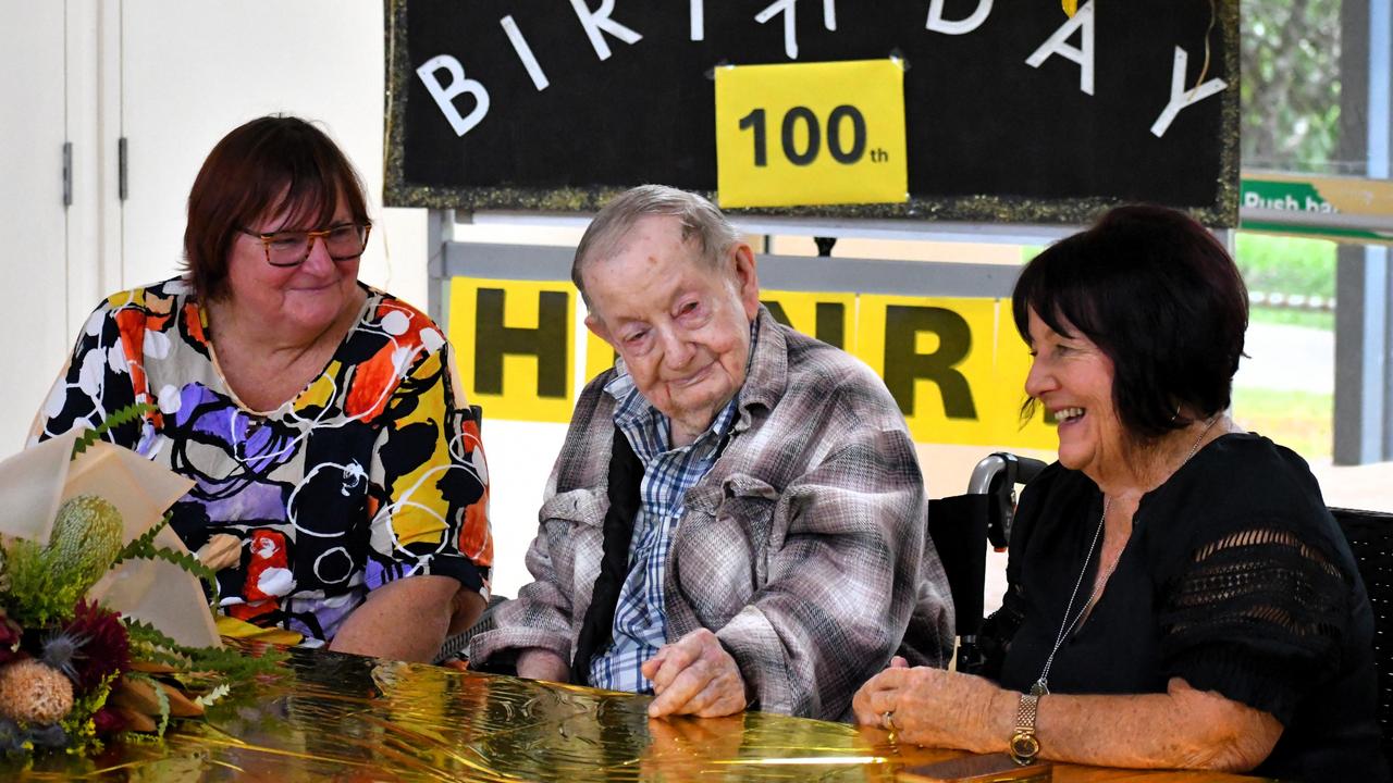 Giuseppina “Joyce” Di Giacomo, born in Macknade, Hinchinbrook and most recently of Ozcare Magdalene Villa Trebonne near Ingham, is turning 101 on Friday. He is pictured with daughters Janelle Romano and Karen Balanzategui. Picture: Cameron Bates