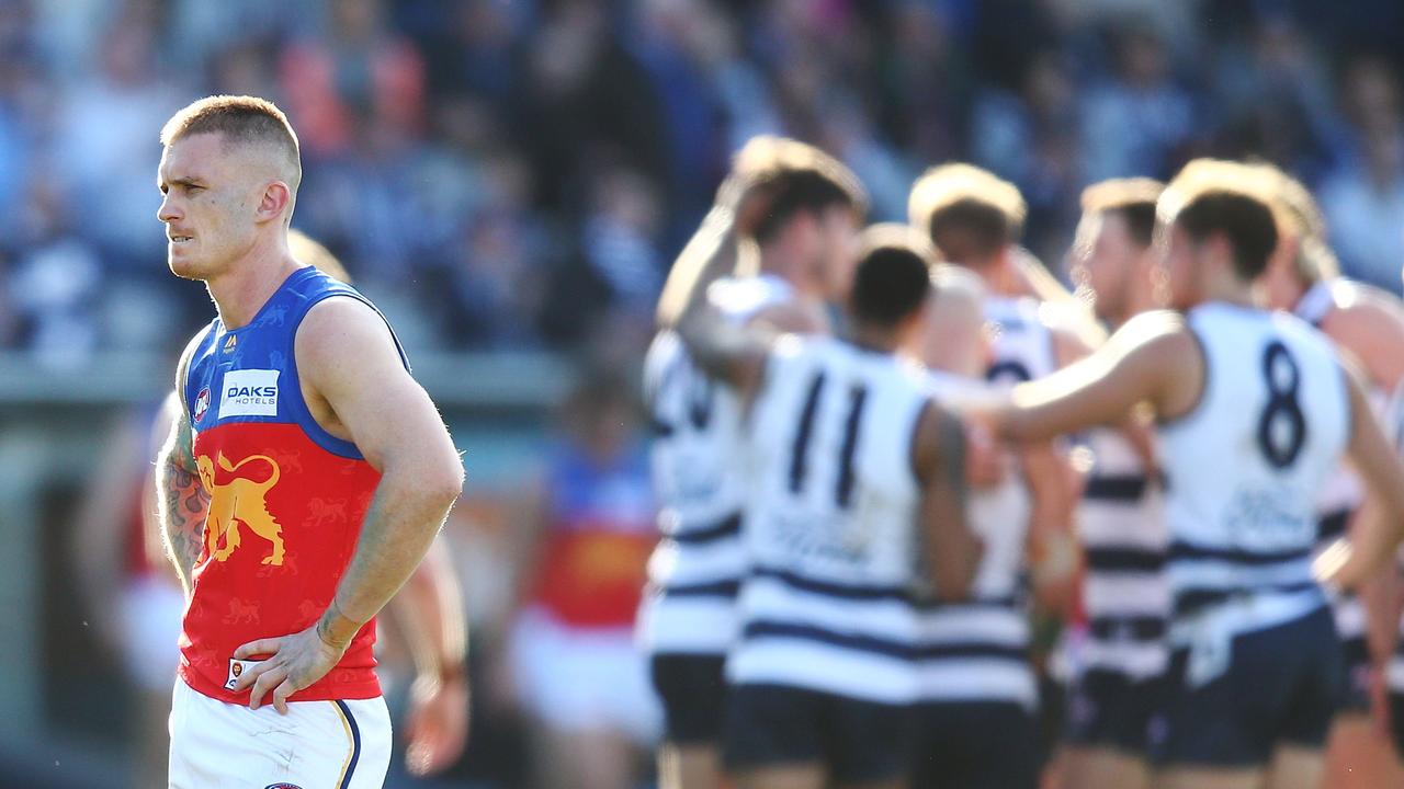 Dayne Beams during Brisbane’s loss to Geelong a few weeks ago.