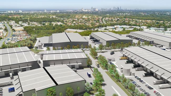 Artist impression of the Gold Coast Logistics Hub planned for former Colgate-Palmolive site at Arundel.