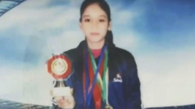 Nitisha Negi, 15, won many athletics and soccer competition. Picture: Twitter