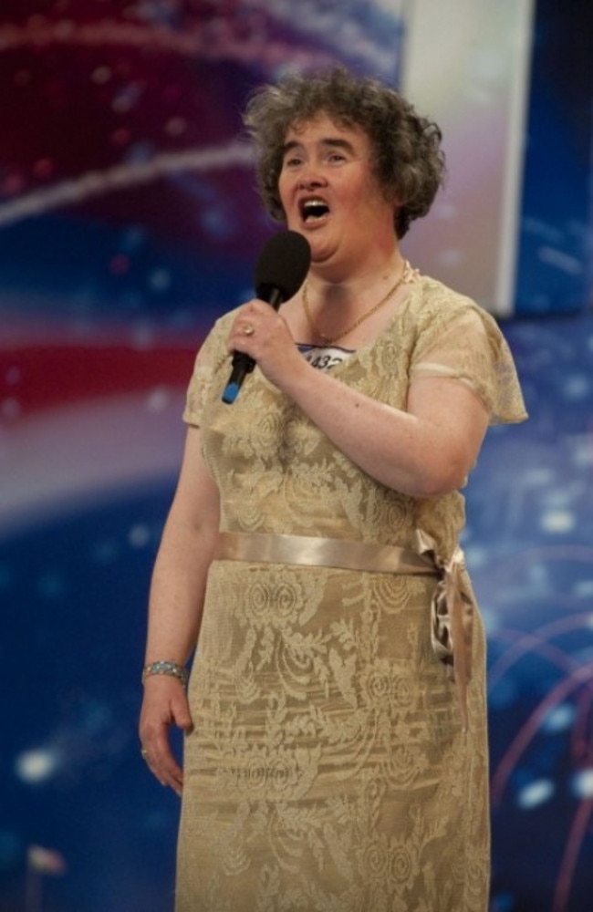 Susan Boyle auditioning for Britain’s Got Talent in 2009. Picture: HO/AFP/Getty Images.