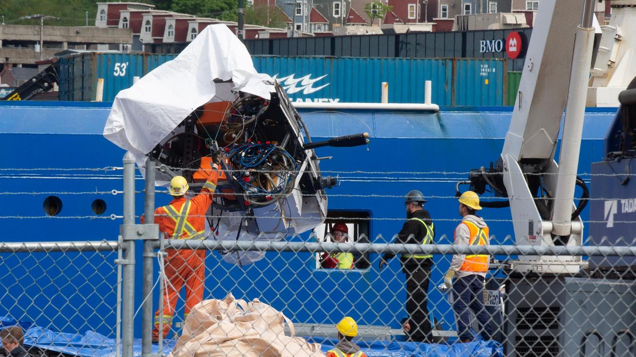 The debris was unloaded at the Canadian Coast Guard pier. Picture: Canadian Press/Shutterstock