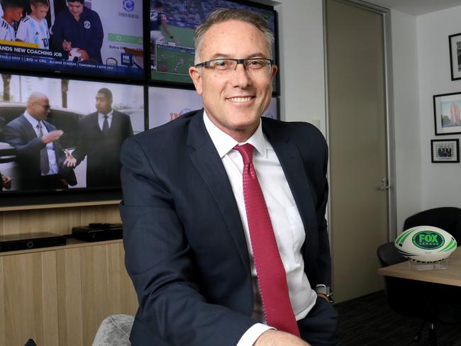 07/09/2018: Patrick Delany; Foxtel CEO, in his office in Sydney.Pic by James Croucher