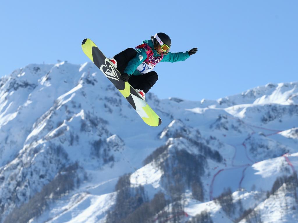 SOCHI, RUSSIA - FEBRUARY 04:  Torah Bright of Australia trains during Snowboard Slopestyle practice at the Extreme Park at Rosa Khutor Mountain ahead of the Sochi 2014 Winter Olympics on February 4, 2014 in Sochi, Russia  (Photo by Cameron Spencer/Getty Images)