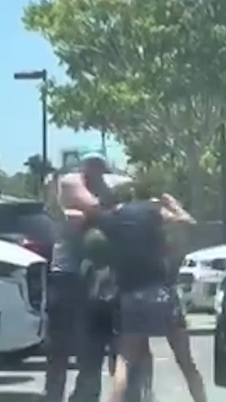 Holiday car park rage caught on camera