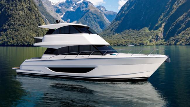 Gold Coast boat manufacturer, Maritimo, showed reimagined versions of their S60 Sedan and the M50 Flybridge. Picture: supplied.