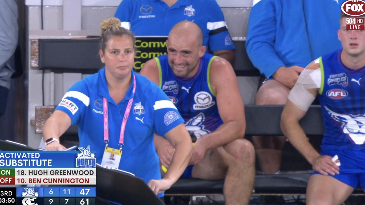 Ben Cunnington was subbed out of the match.