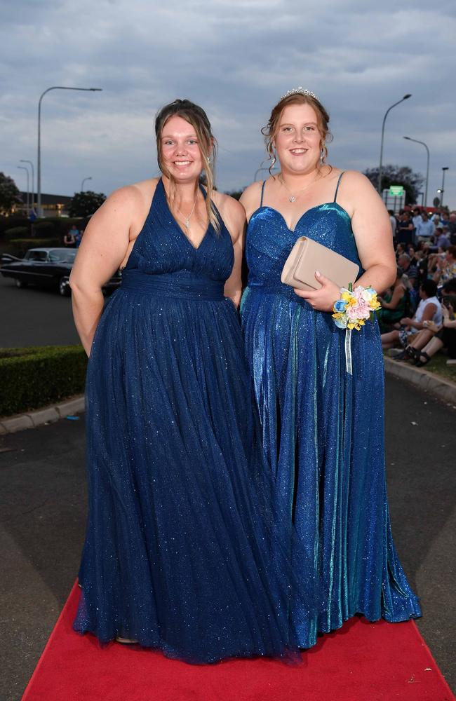 Abbey McLean and Gemma Schick at Highfields State Secondary College. Picture: Patrick Woods.