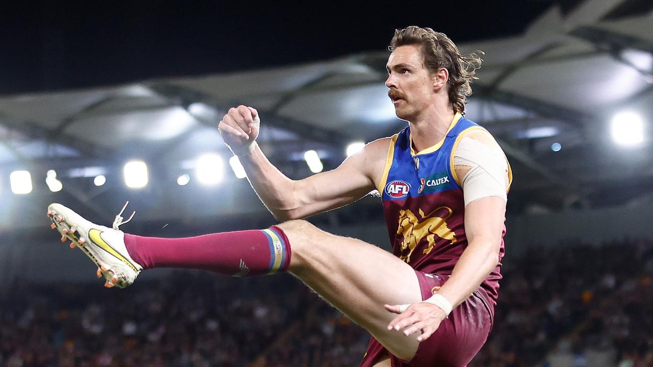 Joe Daniher is a key factor in Brisbane’s potent forward line. Picture: Michael Willson/AFL Photos via Getty Images