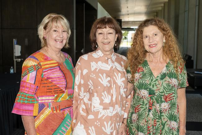 Monica Smith, Denise Hill and Diane Chataway at the Zonta Club of Mackay Inc International Women's Day Luncheon at the MECC Sunday March 5 2023 Picture: Michaela Harlow