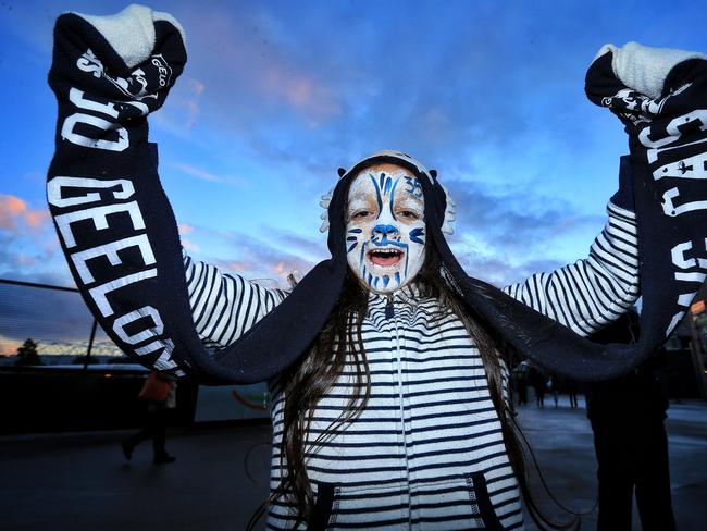 Cats fan Aanika, 8. Picture: Mark Stewart