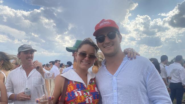 Punters dressed in their finest black and white for Derby Day races in Dubbo. Photo: Tijana Birdjan.